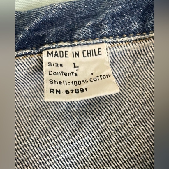 Vintage 80s 90s REAL jean jacket, 100% cotton, made in Chile. Amazing condition! - Picture 11 of 12